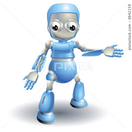 Cute robot pointing out something Cute robot pointing out something 8642159