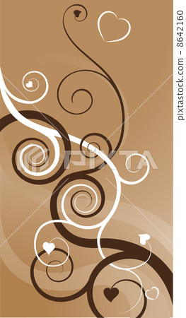 Heart swirls abstract background Heart swirls abstract background 8642160