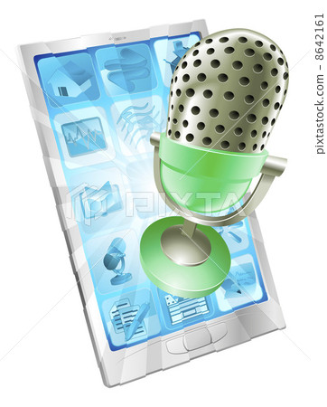 Microphone phone app concept Microphone phone app concept 8642161
