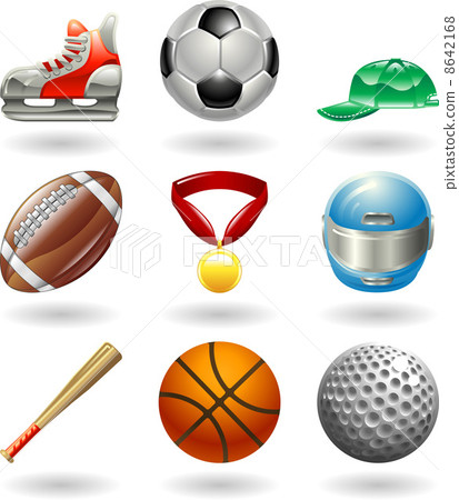 Shiny sports icon set series Shiny sports icon set series 8642168