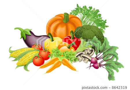 Tasty vegetables illustration Tasty vegetables illustration 8642319