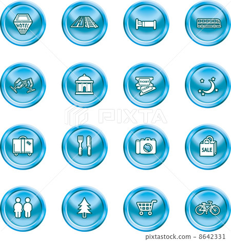 tourist icons set tourist icons set 8642331