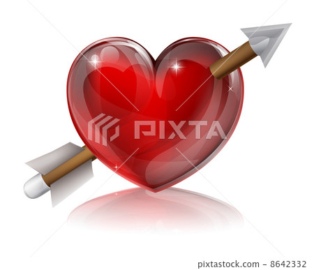 Love Heart Symbol With Arrow Love Heart Symbol With Arrow 8642332