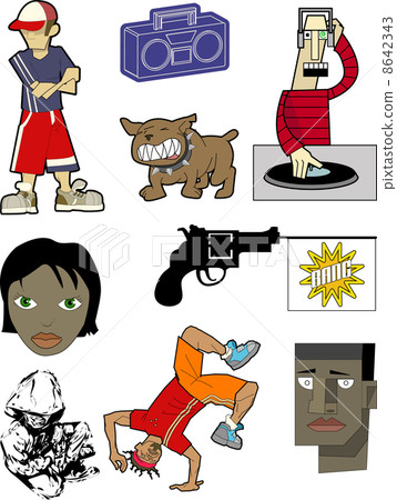Vector urban motifs/ stencils Vector urban motifs/ stencils 8642343