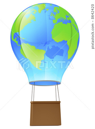 Hot air balloon globe 8642420