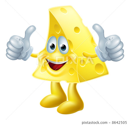Happy cartoon cheese man 8642505
