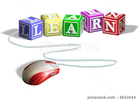 Mouse and learn blocks concept Mouse and learn blocks concept 8642644