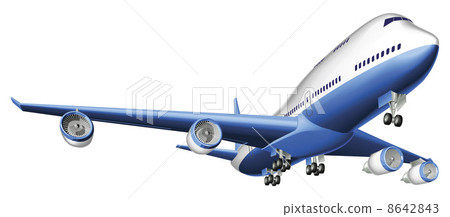 Illustration of a large passenger plane 8642843