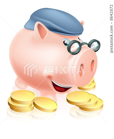 Pensioner savings concept 8642872