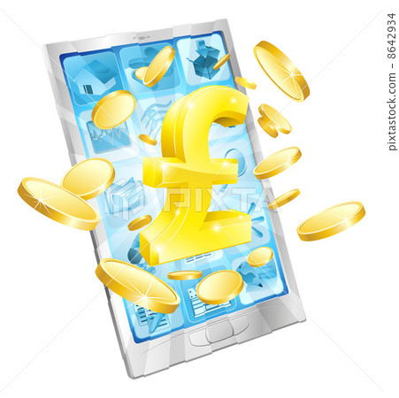 Pound money phone concept Pound money phone concept 8642934