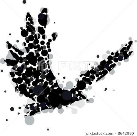 Abstract crow or raven in flight Abstract crow or raven in flight 8642990
