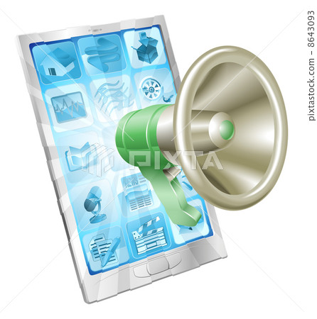 Megaphone icon phone concept Megaphone icon phone concept 8643093
