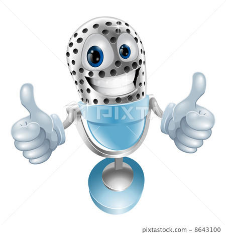 Microphone cartoon character Microphone cartoon character 8643100