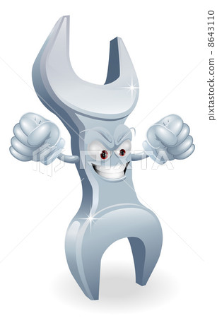 Angry spanner character Angry spanner character 8643110
