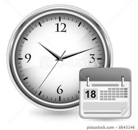 Clock and calendar Clock and calendar 8643146