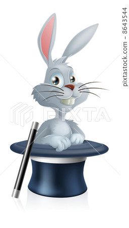 White rabbit and magic hat White rabbit and magic hat 8643544
