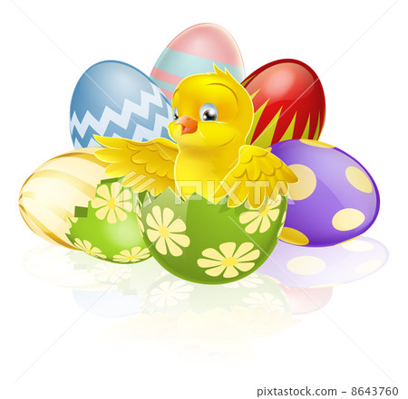 Easter chick in egg Easter chick in egg 8643760