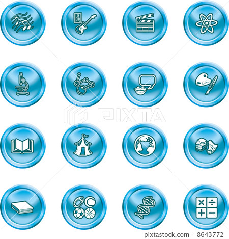 subject category icon set-插圖素材 [8643772] - PIXTA圖庫