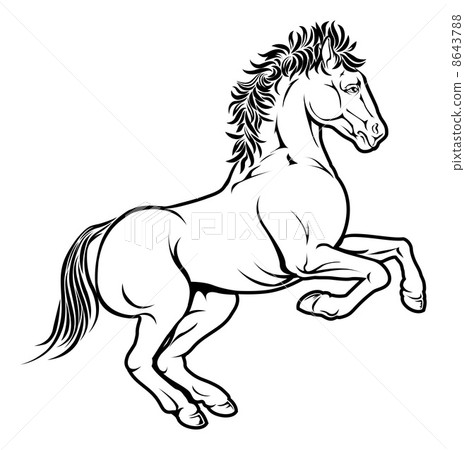 Stylised horse illustration 8643788