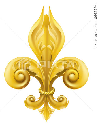 Gold Fleur-de-lis design 8643794