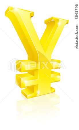 Yen currency sign Yen currency sign 8643796