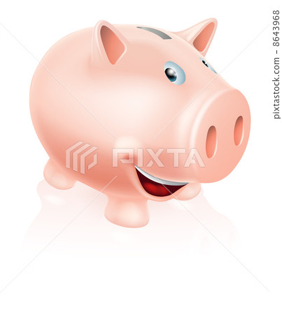 Cartoon Piggy Bank 8643968