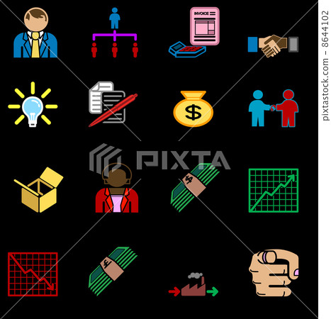 business icon set business icon set 8644102
