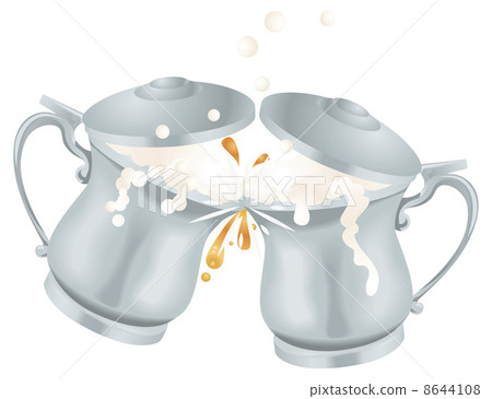 Oktoberfest Ale Beer Mug Tankards Toasting Illustration 8644108