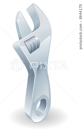 Cartoon adjustable wrench or spanner 8644170
