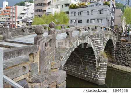 長崎市的“眼鏡橋”（長崎縣長崎市古川市） 8644636