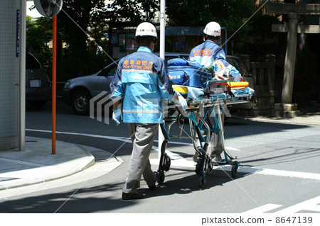 Emergency personnel during relief activities 8647139