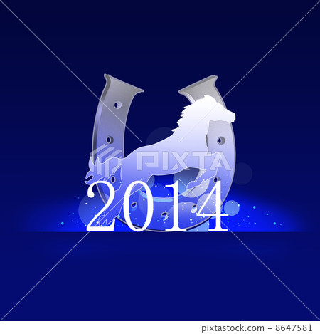 New Year's card material 8647581