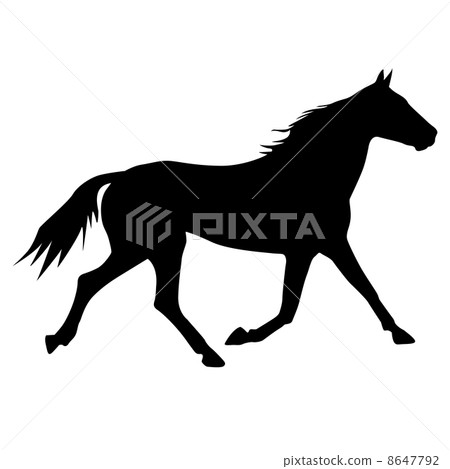 vector silhouette of horse vector silhouette of horse 8647792