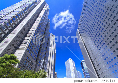 東京都政府東京都政府和新宿副中央東京高層建築 8649145