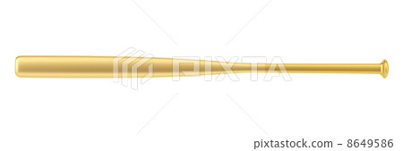 golden baseball bat isolated on white background 8649586