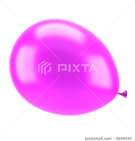 one purple party balloon isolated on white background 8649591