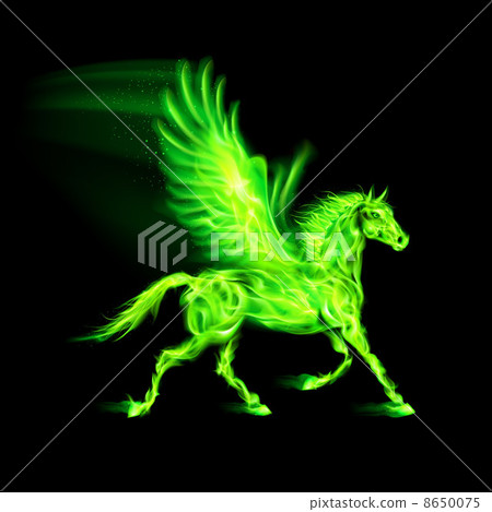Green fire Pegasus. Green fire Pegasus. 8650075
