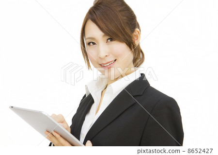 Watching Tablet PC Business Woman Watching Tablet PC Business Woman 8652427