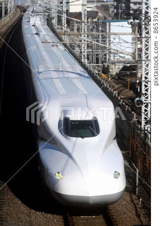 Tokaido Shinkansen N 700 series Nishi Mokome incoming bird's-eye view Tokaido Shinkansen N 700 series Nishi Mokome incoming bird's-eye view 8653924