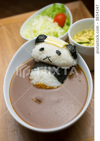 Character rice panda curry Character rice panda curry 8654347