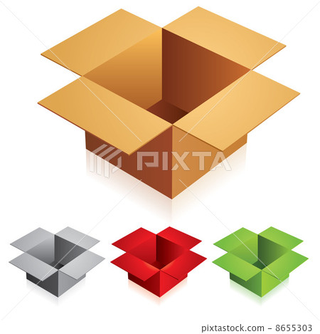 Opened box-插圖素材 [8655303] - PIXTA圖庫