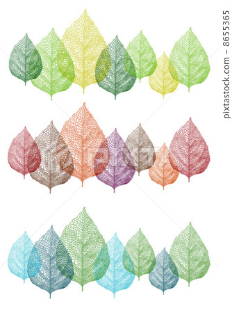 colorful leaves, vector set 8655365