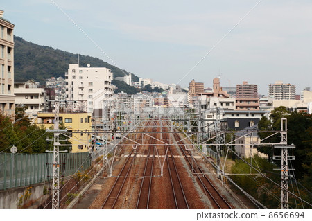Railway from elevated ~ Telephoto ~ 8656694