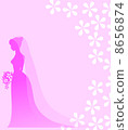 Shadow picture of bride (with background) 8656874