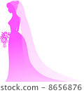 Shadow picture of bride (gradation) 8656876
