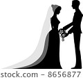 Shadow picture a wedding couple 8656877