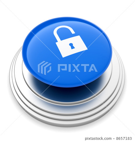 Push button with lock sign - Stock Illustration [8657183] - PIXTA