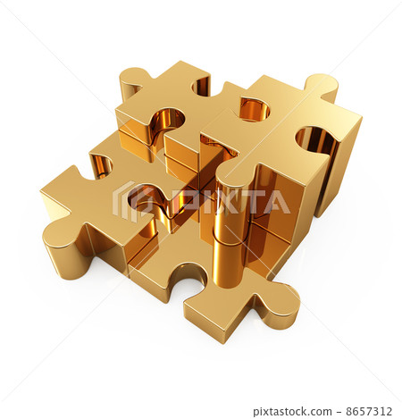gold puzzle - Stock Illustration [8657312] - PIXTA