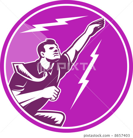 Businessman Rebounding Flying Up Businessman Rebounding Flying Up 8657403