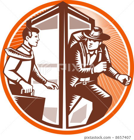 Businessman Phone Booth Adventurer Explorer Archaeologist 8657407